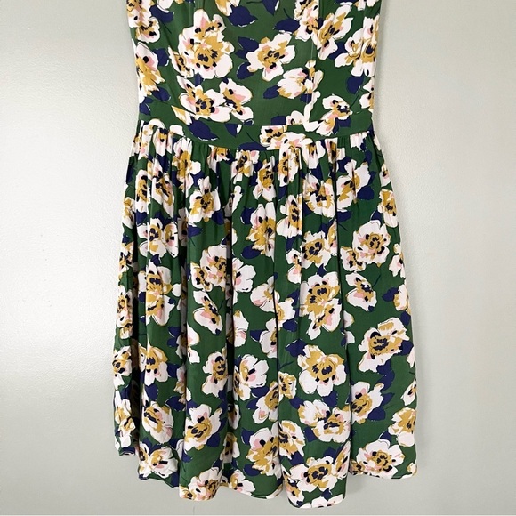 NWT Pim‎ + Larkin Women’s Strapless Floral Mini Dress Green Yellow Size Small - Picture 7 of 11
